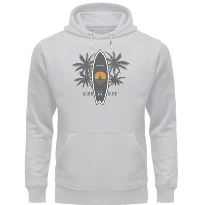 Burn to Ride - Premium Unisex Bio Hoodie - heathergrey