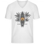 Burn to Ride – Unisex Bio V T-Shirt – white