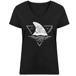 Catch – Damen Bio V T-Shirt – black