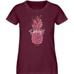Delight – Damen Premium Bio T-Shirt – burgundy
