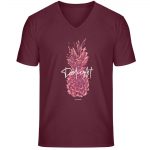 Delight – Unisex Bio V T-Shirt – burgundy