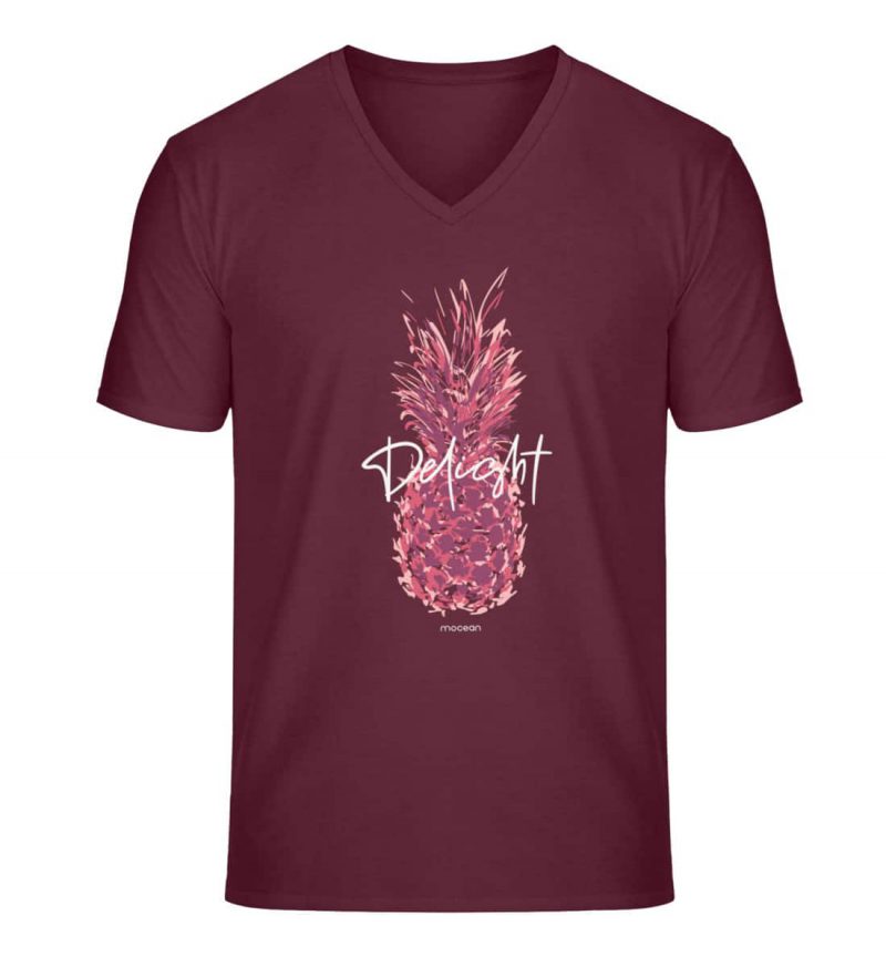Delight - Unisex Bio V T-Shirt - burgundy