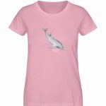 Dolphin – Damen Premium Bio T-Shirt – cotton pink