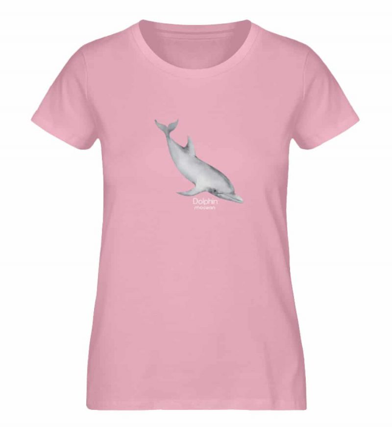 Dolphin - Damen Premium Bio T-Shirt - cotton pink