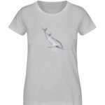 Dolphin – Damen Premium Bio T-Shirt – heather grey