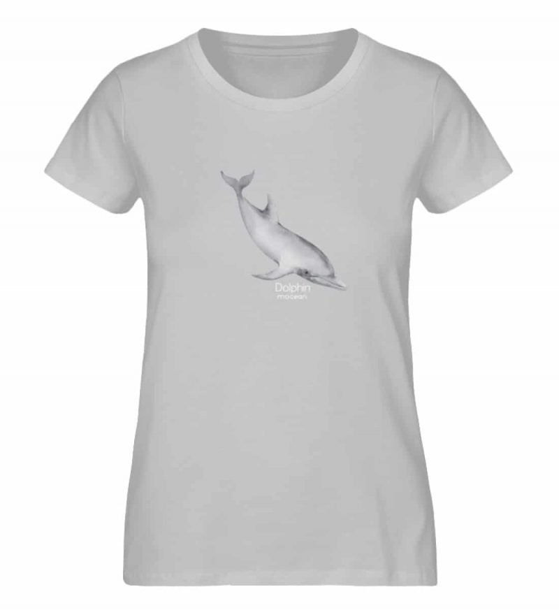Dolphin - Damen Premium Bio T-Shirt - heather grey