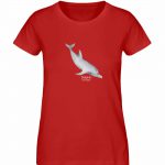 Dolphin – Damen Premium Bio T-Shirt – red