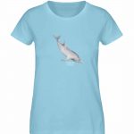 Dolphin – Damen Premium Bio T-Shirt – sky blue