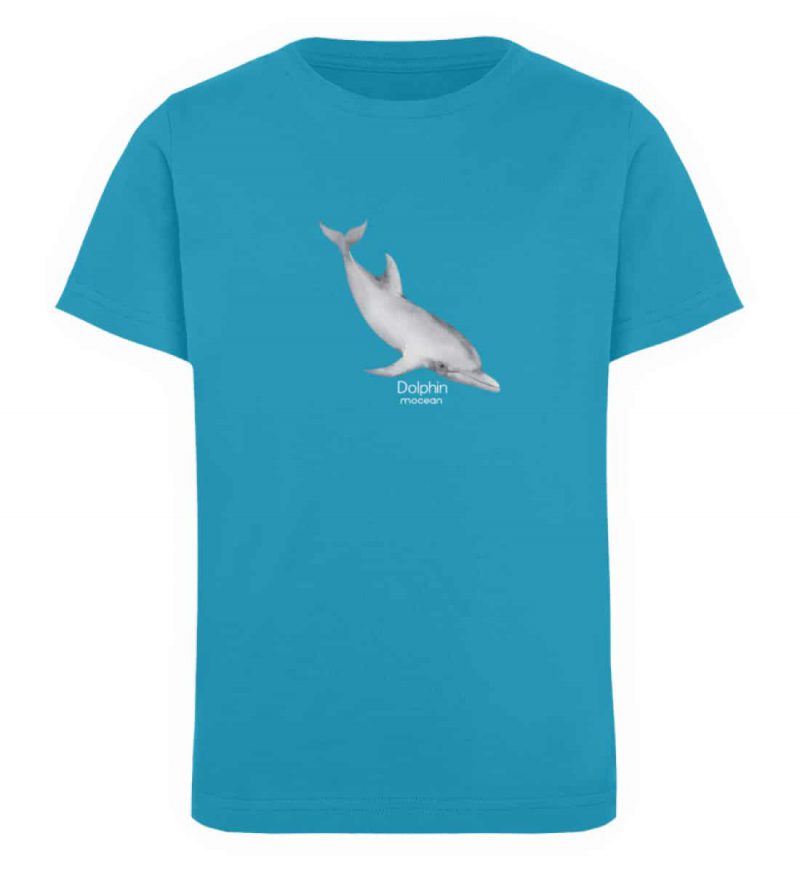 Dolphin - Kinder Organic T-Shirt - azure