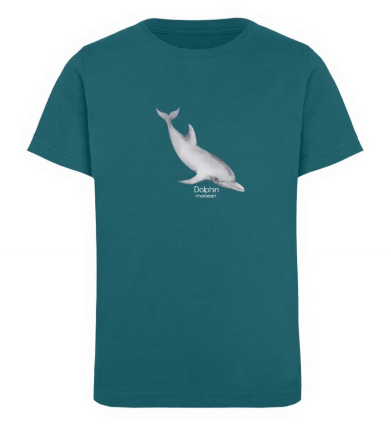 Dolphin - Kinder Organic T-Shirt - ocean depth