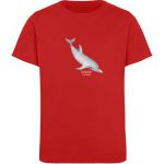 Dolphin – Kinder Organic T-Shirt – red