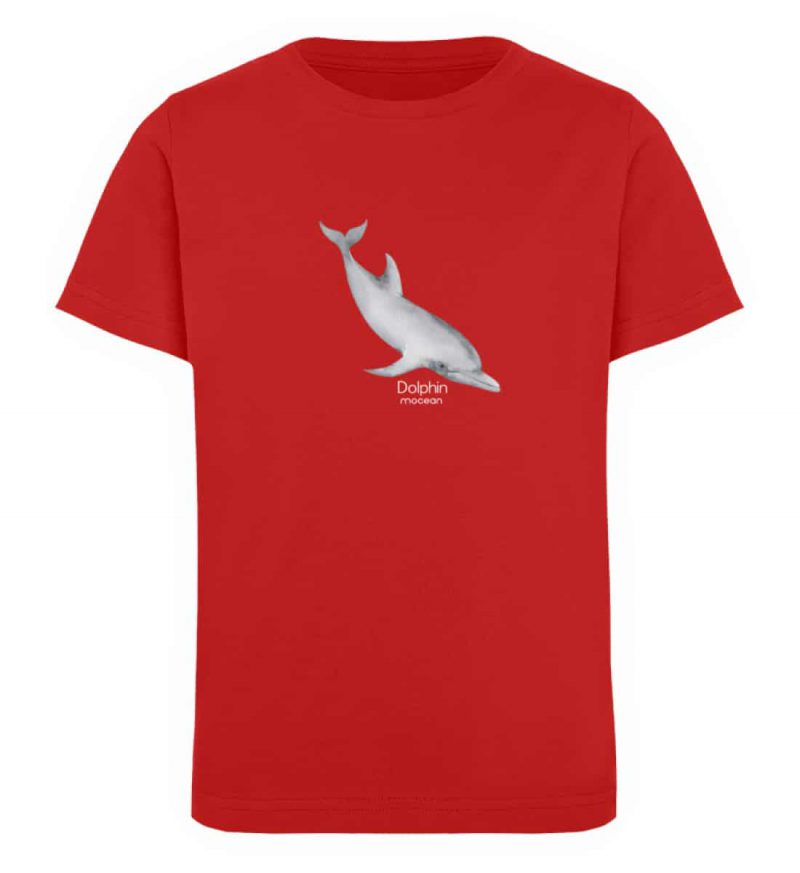 Dolphin - Kinder Organic T-Shirt - red