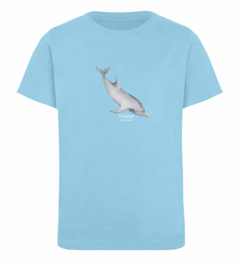 Dolphin - Kinder Organic T-Shirt - sky blue