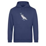 Dolphin – Light Unisex Bio Hoodie – navy blue