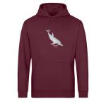 Dolphin – Light Unisex Bio Hoodie – burgundy