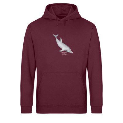 Dolphin - Light Unisex Bio Hoodie - burgundy