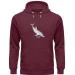 Dolphin – Premium Unisex Bio Hoodie – burgundy