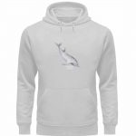 Dolphin – Premium Unisex Bio Hoodie – heather grey