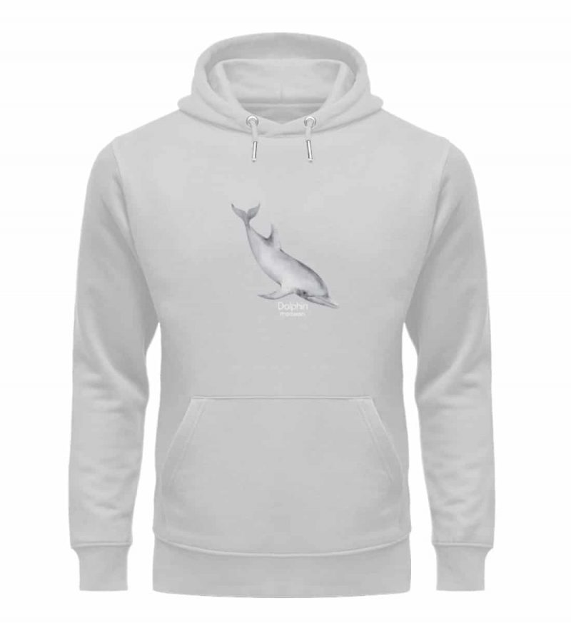 Dolphin - Premium Unisex Bio Hoodie - heather grey