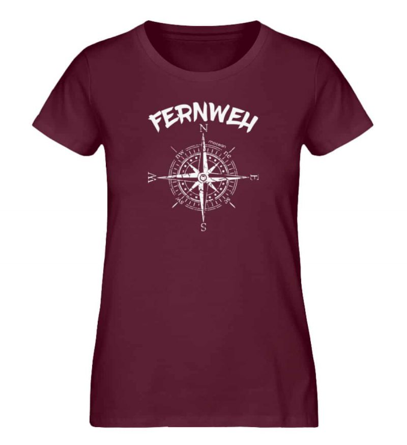 Fernweh - Damen Premium Bio T-Shirt - burgundy
