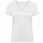 Fernweh – Damen Bio V T-Shirt – white
