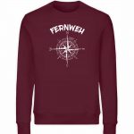 Fernweh – Unisex Organic Sweater – burgundy