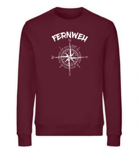 Fernweh - Unisex Organic Sweater - burgundy