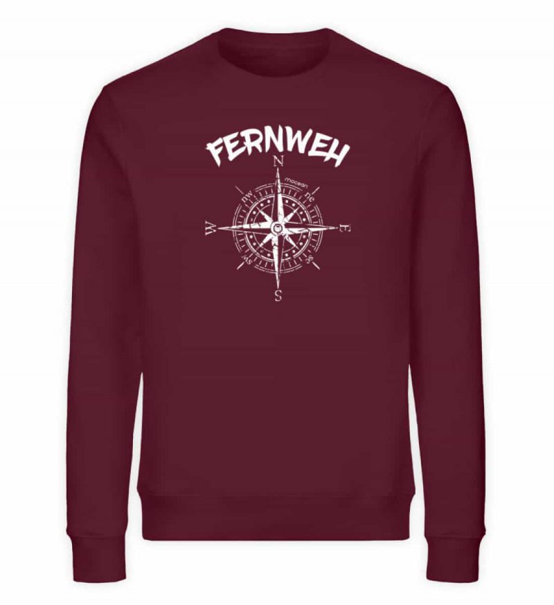 Fernweh - Unisex Organic Sweater - burgundy