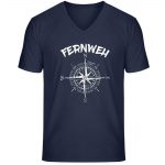 Fernweh – Unisex Bio V T-Shirt – french navy