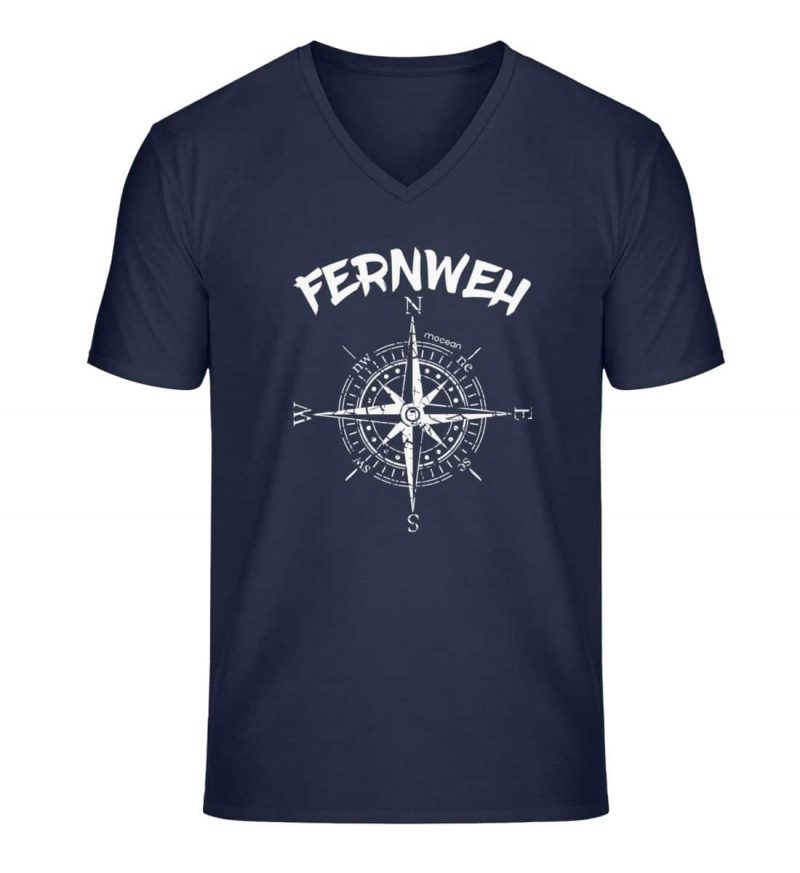Fernweh - Unisex Bio V T-Shirt - french navy