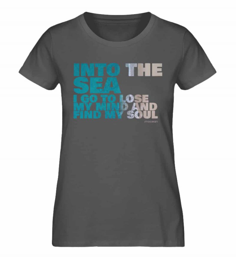 Into the Sea - Damen Premium Bio T-Shirt - anthracite