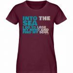 Into the Sea – Damen Premium Bio T-Shirt – burgundy