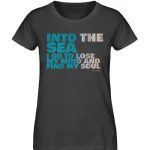 Into the Sea – Damen Premium Bio T-Shirt – dark heather grey