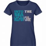 Into the Sea – Damen Premium Bio T-Shirt – french navy