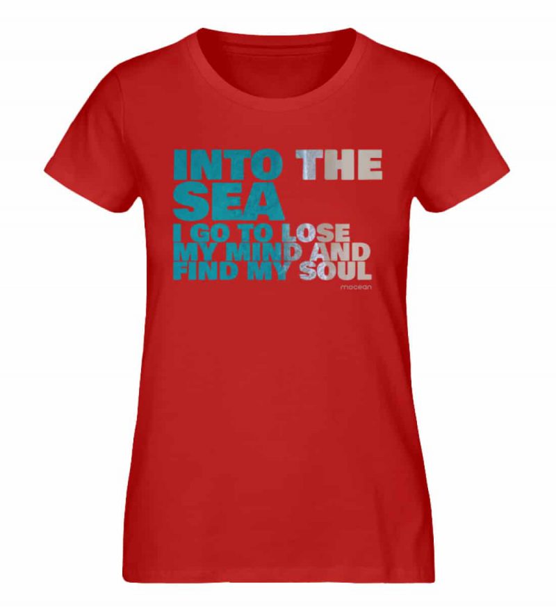 Into the Sea - Damen Premium Bio T-Shirt - red