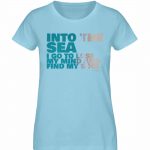 Into the Sea – Damen Premium Bio T-Shirt – sky blue