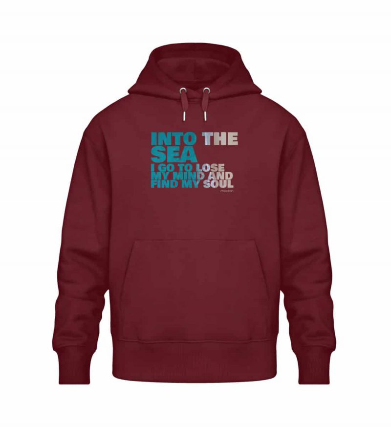 Into the Sea - Relaxed Bio Hoodie - burgundy