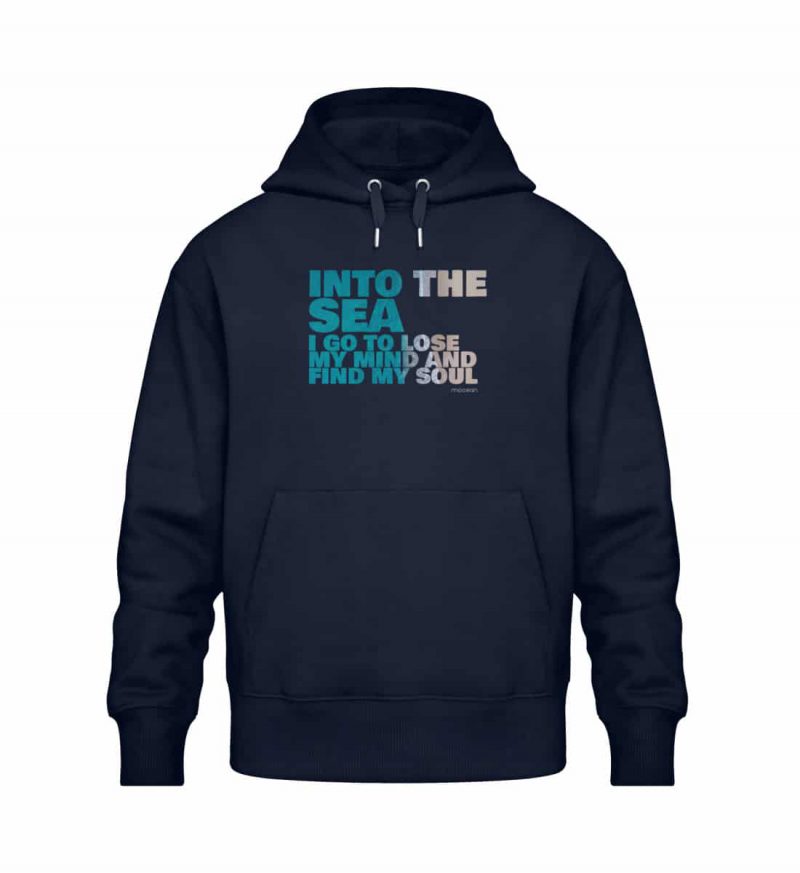 Into the Sea - Relaxed Bio Hoodie - navy