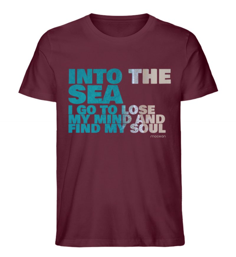 Into the Sea - Unisex Bio T-Shirt - burgundy