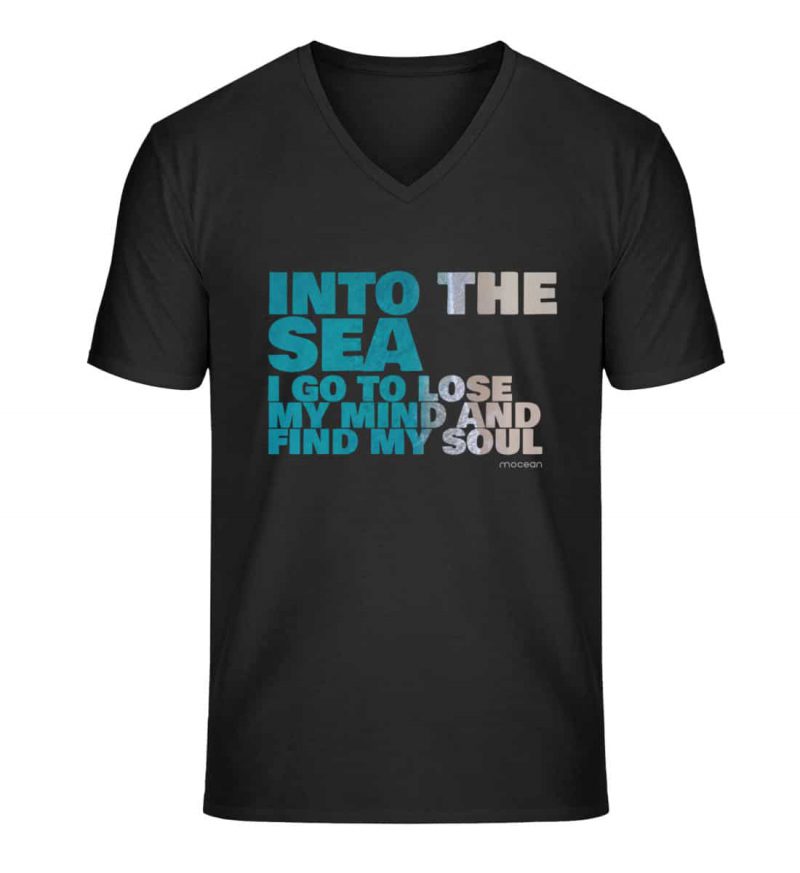 Into the Sea - Unisex Bio V T-Shirt - black