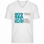 Into the Sea – Unisex Bio V T-Shirt – white
