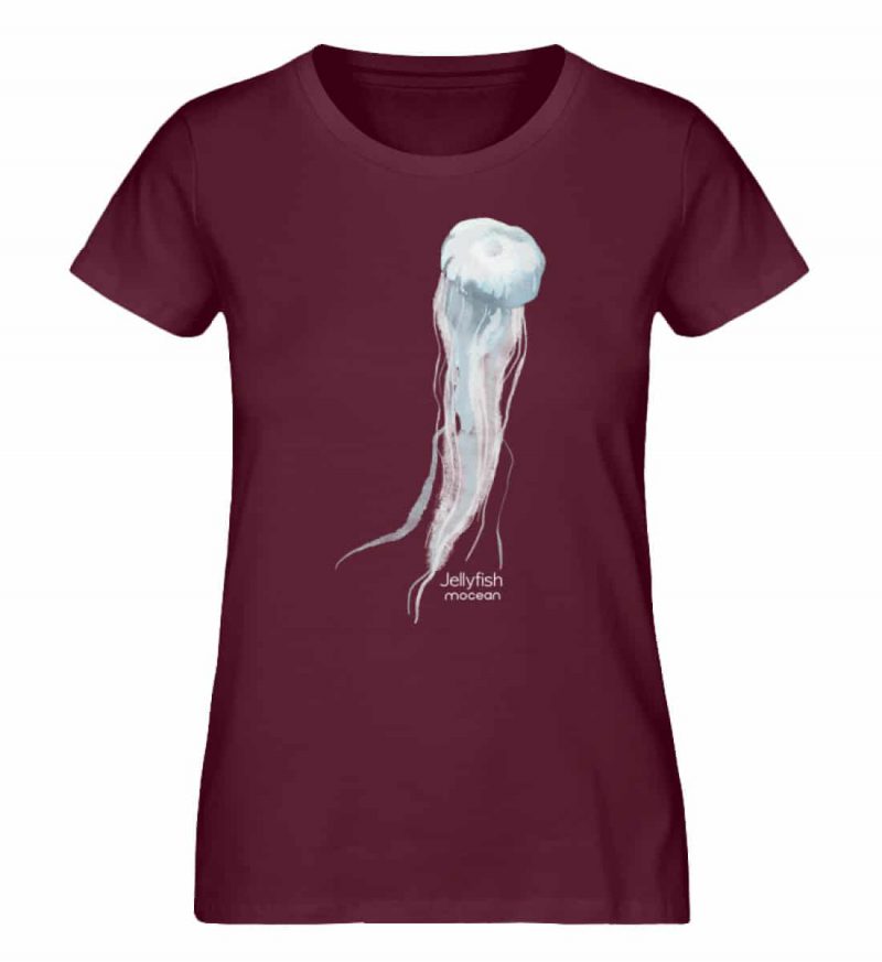 Jelly Fish - Damen Premium Bio T-Shirt - burgundy