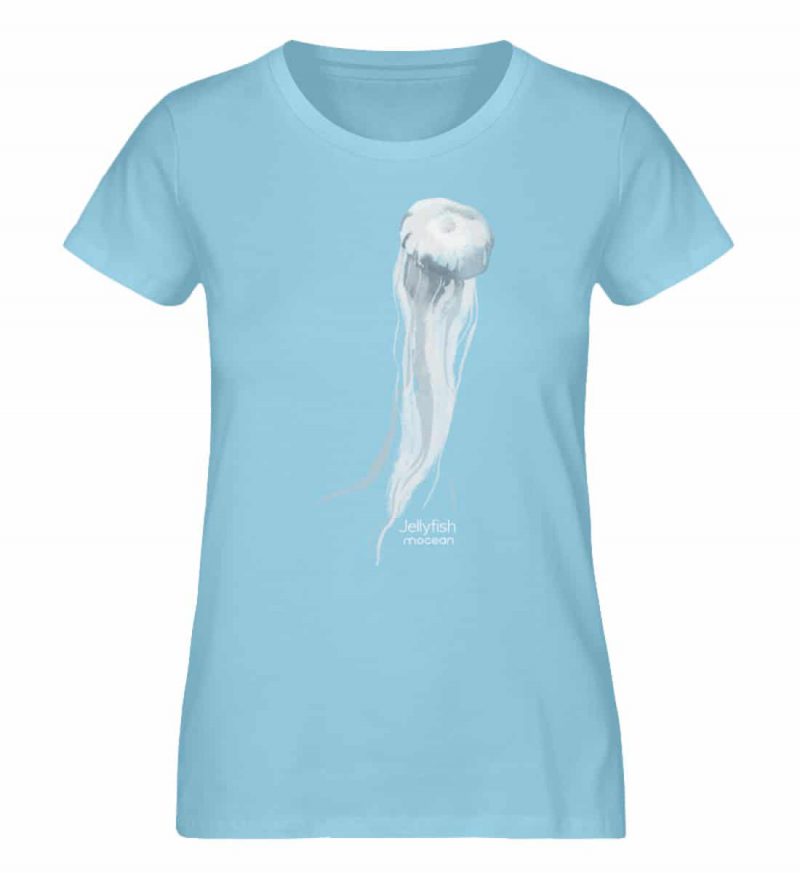 Jelly Fish - Damen Premium Bio T-Shirt - sky blue