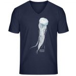 Jelly Fish – Unisex Bio V T-Shirt – french navy