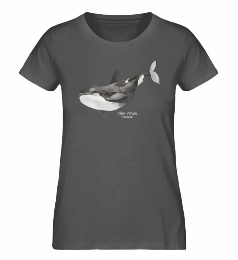 Killer Whale - Damen Premium Bio T-Shirt - anthracite