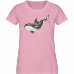 Killer Whale – Damen Premium Bio T-Shirt – cotton pink