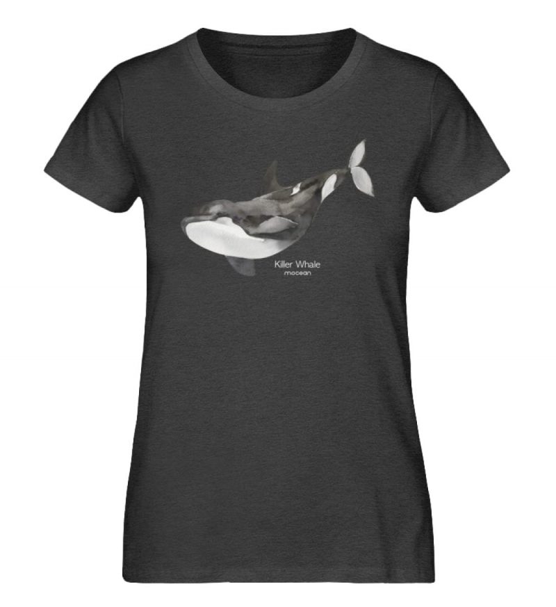 Killer Whale - Damen Premium Bio T-Shirt - dark heather grey