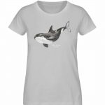 Killer Whale – Damen Premium Bio T-Shirt – heather grey