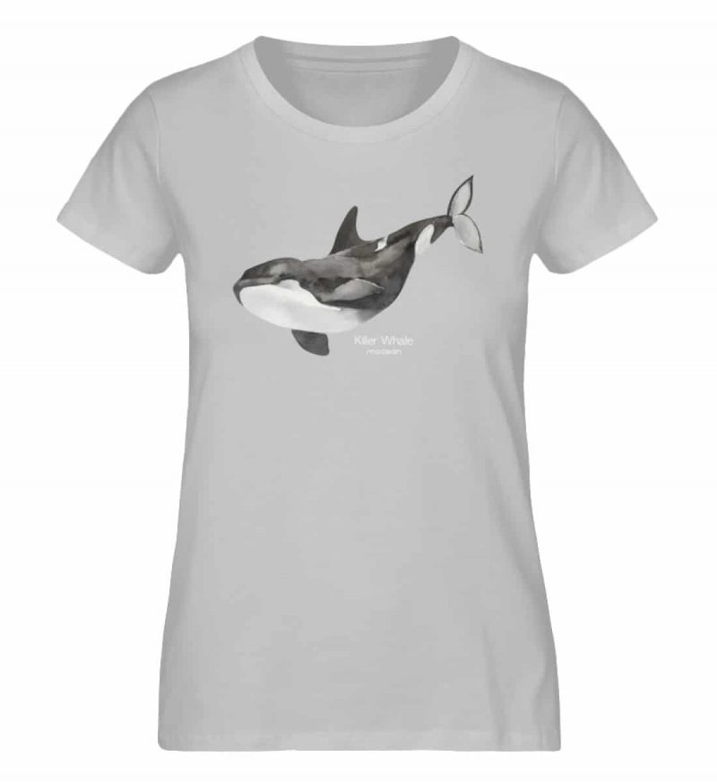 Killer Whale - Damen Premium Bio T-Shirt - heather grey