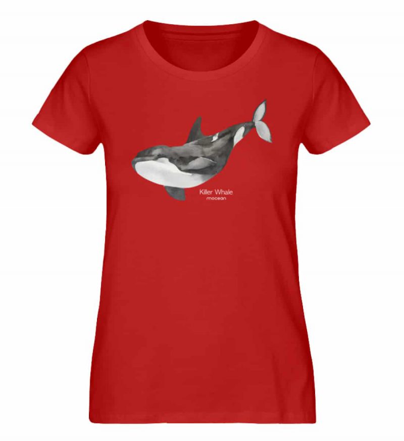 Killer Whale - Damen Premium Bio T-Shirt - red